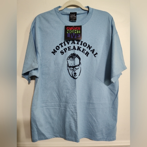 Y2K Chris Farley Shirt Mens XL‎ Blue Saturday Night Live  Comedy NWT Vintage - Picture 1 of 5